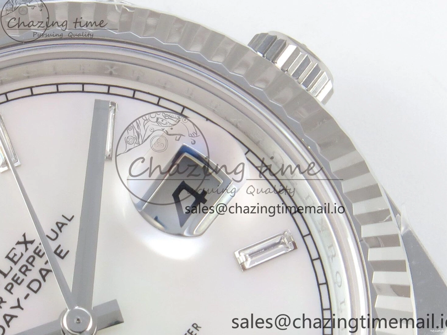 THBF President V3 Weight) Date (Gain SS Best 40 Edition MOP Day Bracelet Crystal Dial White on 1:1 VR3255 228236 0303